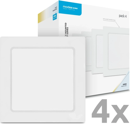 Modee négyzet alakú, falon kívüli LED-panel, 12 W, 1320 lm, hideg fehér