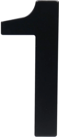 Házszám 1, 95 mm, rozsdamentes acél, matt fekete