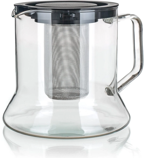 Üveg teáskanna szűrővel, 1,8 l