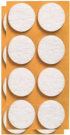 Öntapadó filc bútoralátétek 20 mm fehér (24 db)