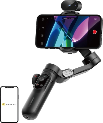 Aochuan Smart X Pro 3 tengelyes telefonstabilizátor AI szenzorral, fekete