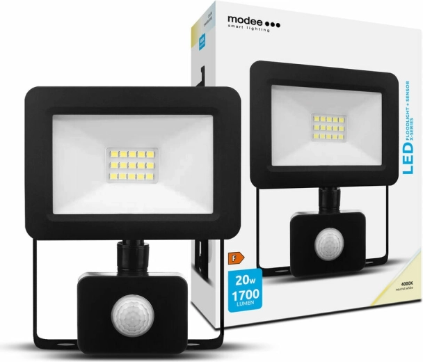 Modee LED reflektor X‑series 20 W, semleges fehér, mozgásérzékelővel