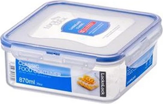 LOCKnLOCK élelmiszertartó doboz, négyzet alakú, 870 ml