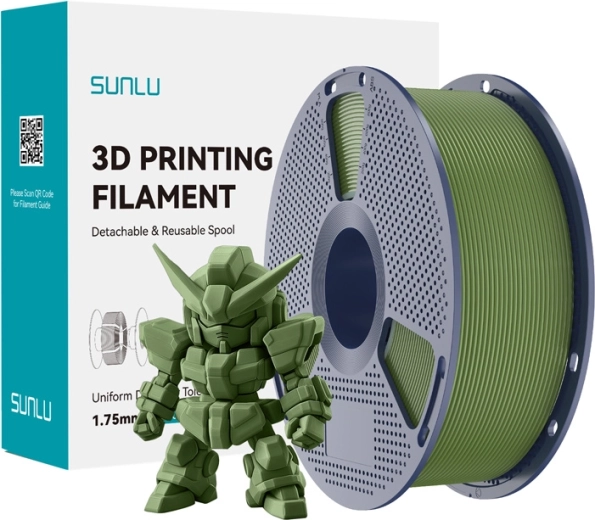 Sunlu PLA+ 2.0 filament olívazöld 1,75 mm