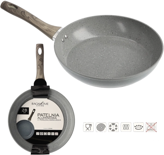 Alumínium serpenyő márvány bevonattal, 28 cm