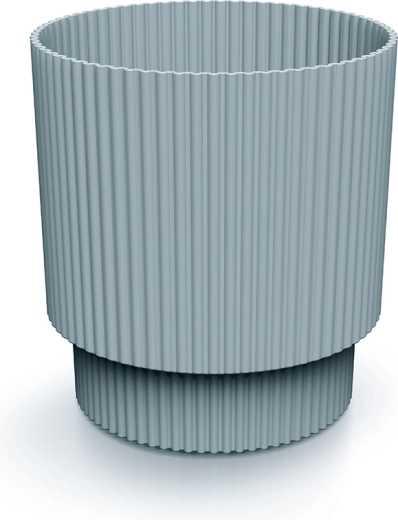 Milly műanyag virágcserép, 16,8 cm, világosszürke
