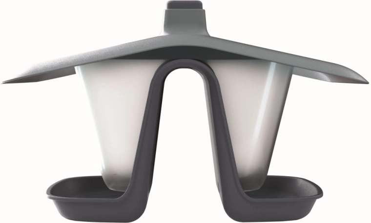 Függesztett, kétrekeszes madáretető Birdyfeed Double 28 cm, antracit