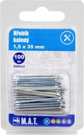 Edzett szegek 35 × 1,5 mm, horganyzott, 100 db
