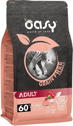 Oasy Grain Free Adult macskatáp pulykahússal 0,3 kg