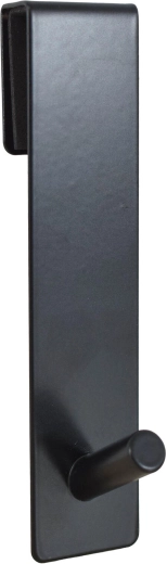 Fekete rozsdamentes acél ajtóakasztó 6 × 20 cm