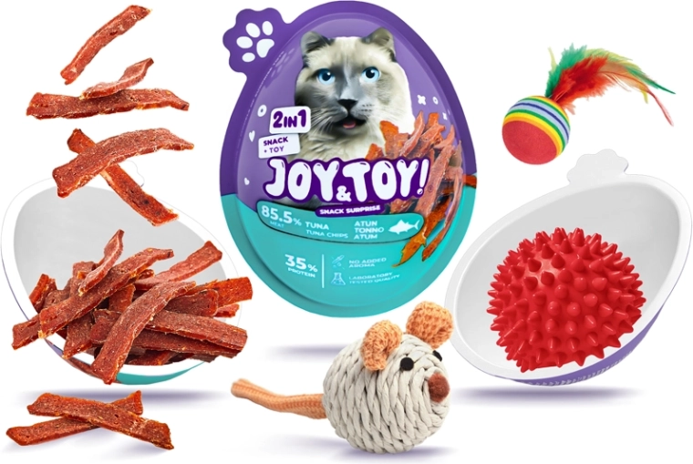JOY&TOY! meglepetés tojás macskáknak – tonhal chipszekkel