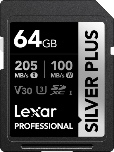 Lexar Professional Silver Plus SDXC 64 GB memóriakártya