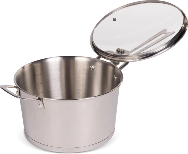 Lamart rozsdamentes acélból készült, fedeles Conic lábas, 24 cm, 5,6 l