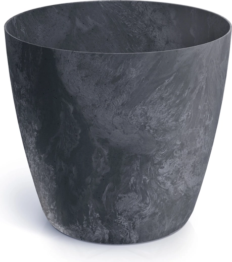 Mate virágtartó betonhatással, 15,8 cm, antracit
