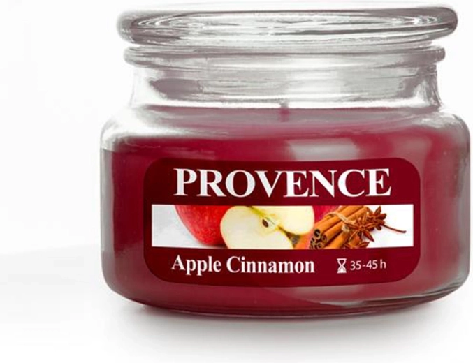 PROVENCE illatgyertya üvegben alma és fahéj 45 óra