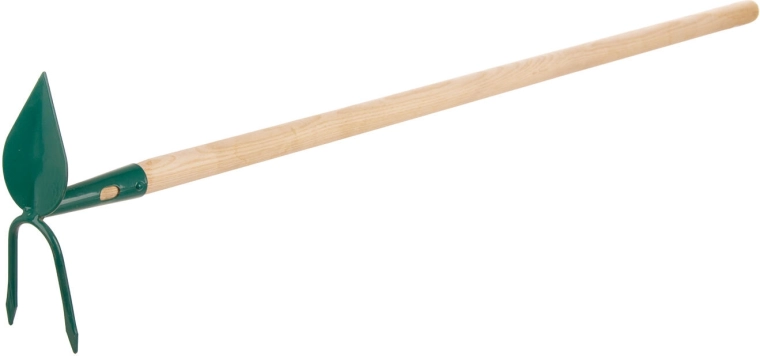 PROFI kézi kapálókés (szív alakú), 2 foggal, 100 cm-es nyéllel