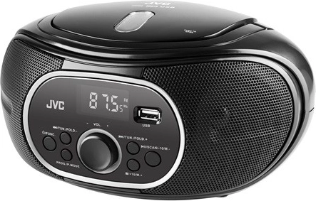 Hordozható JVC rádió CD-vel és USB-vel