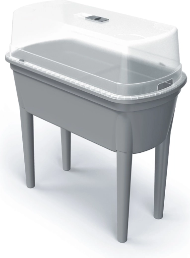 Palántanevelő polikarbonát fedéllel BLOOMO 77,5 cm – szürke kő