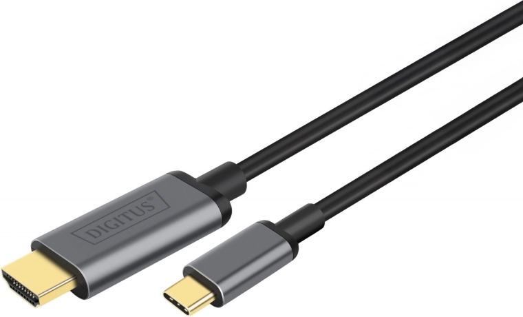 Adatpter kábel HDMI 4K 30Hz USB-C Típus 3.1 fekete 1.8m