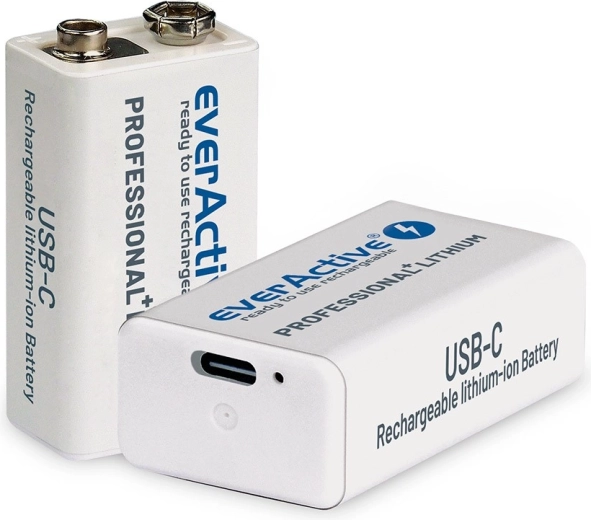 EverActive akkumulátor 9V 550mAh USB-C