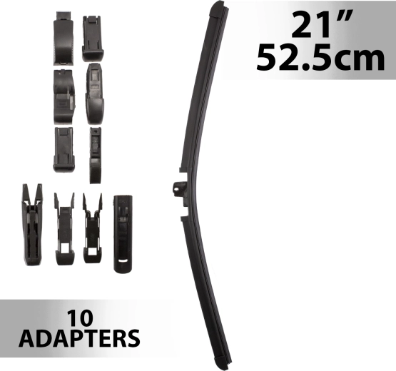 Carguard ablaktörlő 21" / 52,5 cm, 10 adapterrel