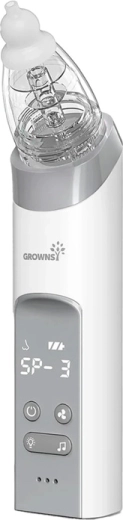 Grownsy elektromos orrszívó 3 feltéttel, szürke