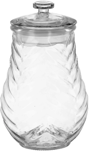 Üveg tárolóedény élelmiszerekhez 1,5 l üveg fedéllel