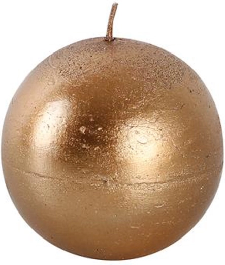 Rusztikus kerek gyertya 8 cm réz színben PROVENCE