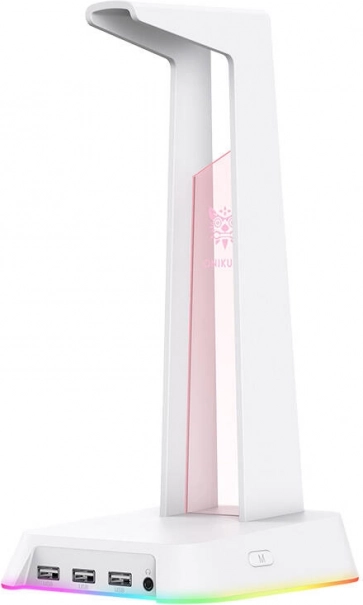 ONIKUMA fejhallgató-állvány színes háttérvilágítással, fehér