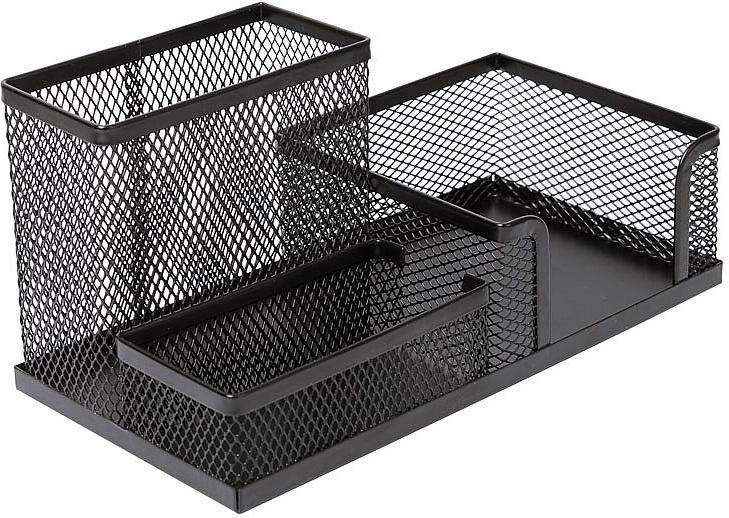 Fekete fém asztali rendszerező jegykockával