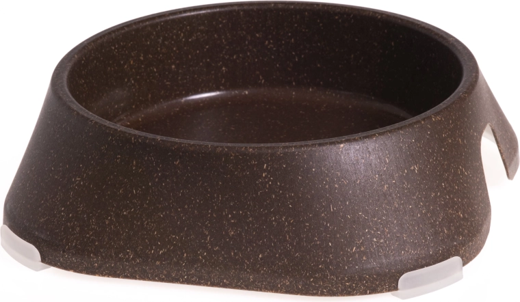 ECO FIBOO 400 ml csúszásmentes etetőtál kutyáknak és macskáknak, természetes barna