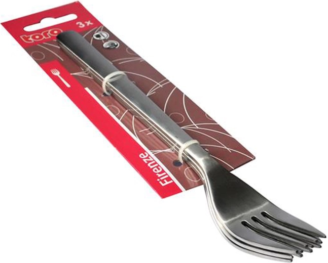 Rozsdamentes evővilla TORO Firenze, 3 darabos készlet