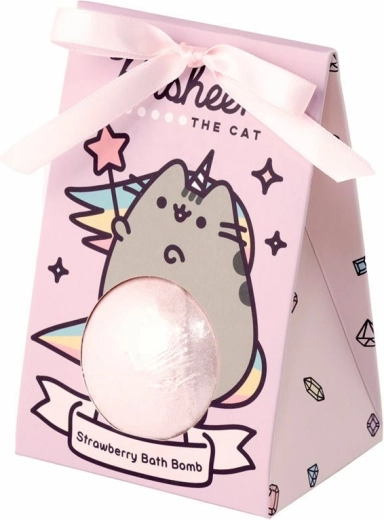 Pusheen The Cat pezsgő fürdőbomba eper illattal, 6×55 g