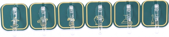 Öntapadós akasztók 6 darab - sötétzöld