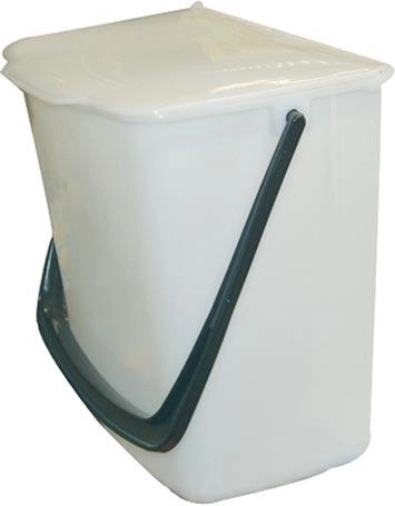 Univerzális konyhabútorba szerelhető szemetes 8 l – fehér műanyag