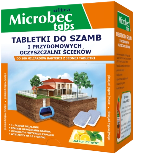 Microbec Ultra tabletták szeptikus tartályokhoz és házi szennyvíztisztítókhoz