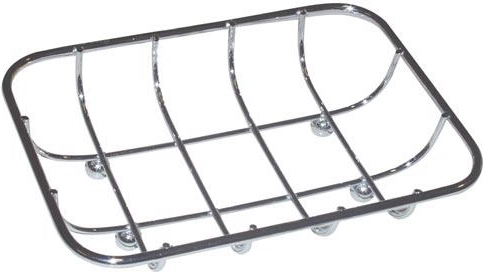 Téglalap alakú szappantartó 13 × 9 cm króm