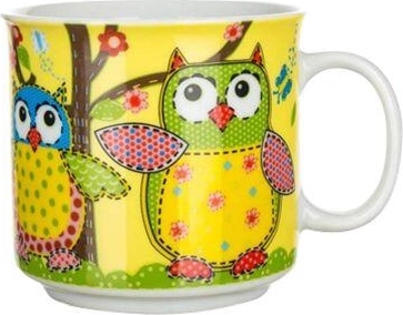 Gyermek kerámia bögre bagoly mintával, 210 ml