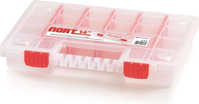 NORT műanyag rendező 22 rekesszel és kivehető elválasztókkal