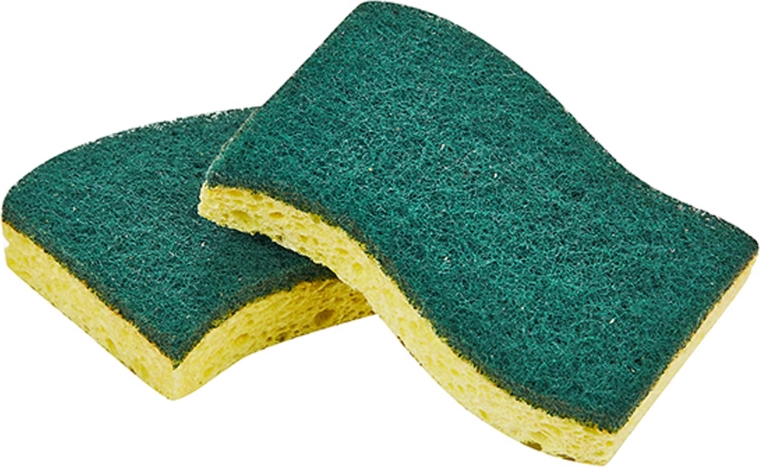 Mosogatószivacs zöld/sárga – 2 darabos csomag