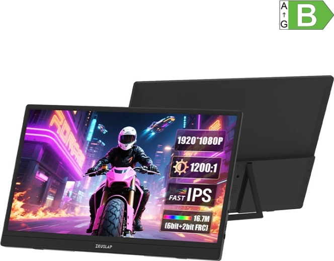 Zeuslap hordozható monitor 15,6" Full HD