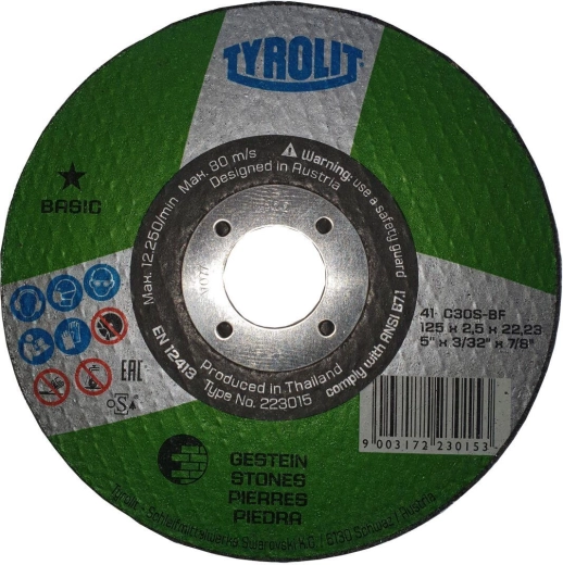 Vágótárcsa kőhöz és öntöttvashoz 125 × 2,5 × 22,2 mm