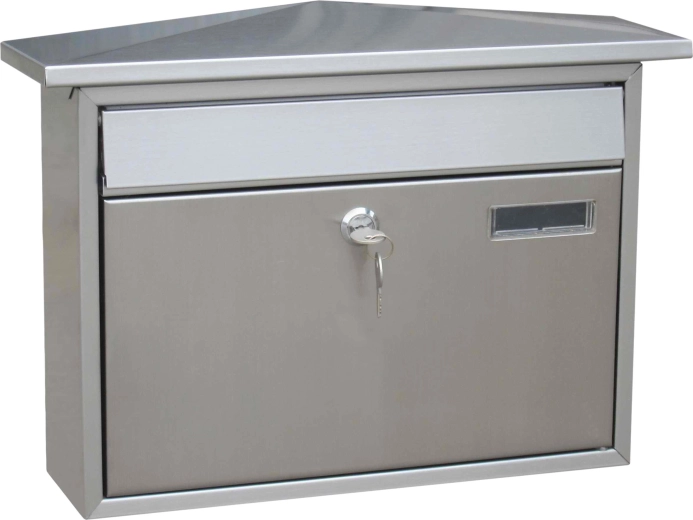 Rozsdamentes acél postaláda hegyes tetővel JAD