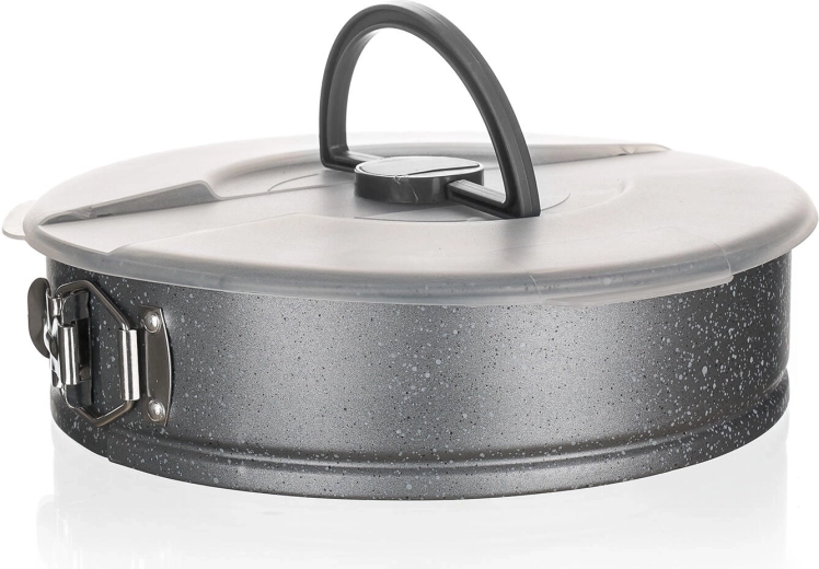 26 cm-es GRANITE levehető peremű tortaforma fedéllel