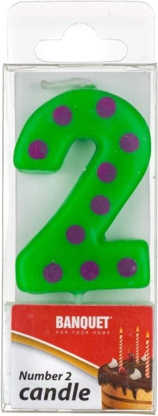 Szülinapi gyertya 2-es szám