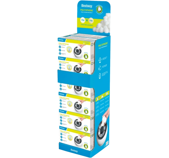 BESTWAY Polysphere szűrőgolyók 500 g – állványos kiszerelés 12 db