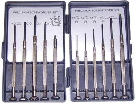11 darabos óráscsavarhúzó-készlet