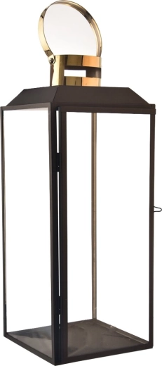 Nagy dekoratív fekete-arany lámpás 42 cm