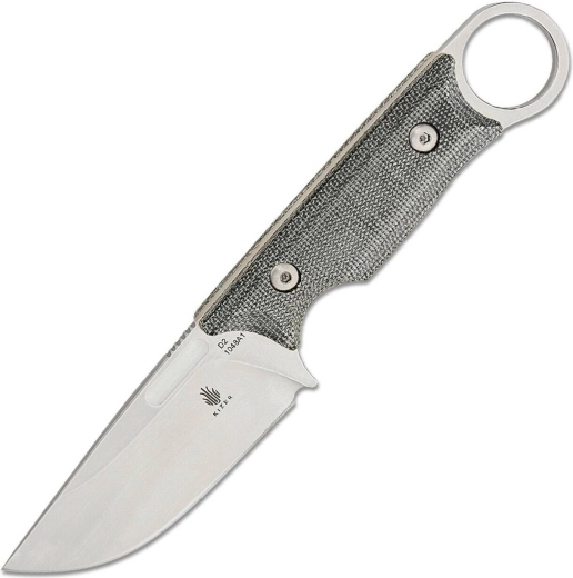 Kizer Cabox outdoor kés 8,5 cm, stonewash, szürke micarta, Kydex tok