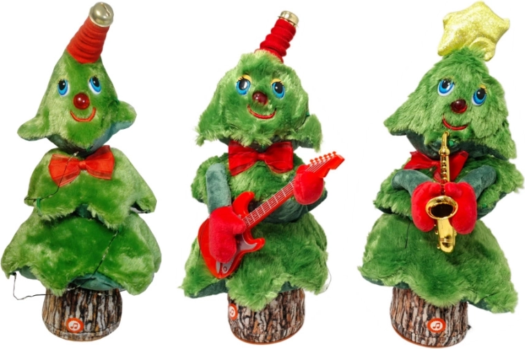 Táncoló és beszélő karácsonyfa angol karácsonyi dalokkal